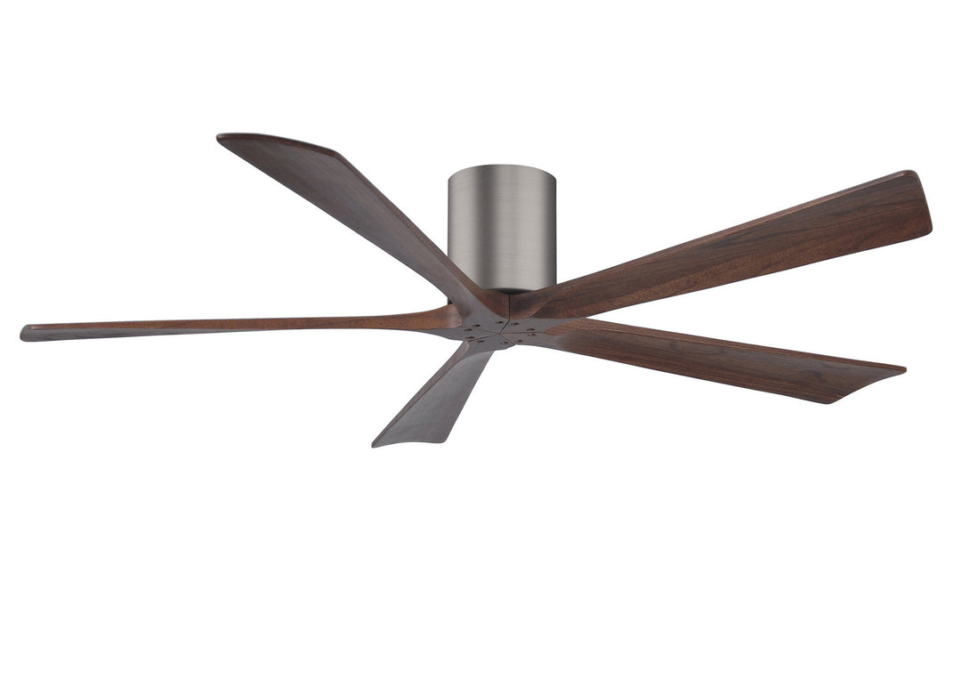 Matthews Fan Company Irene IR5H-BP-WA-60 Ceiling Fan - Brushed Pewter, Walnut/