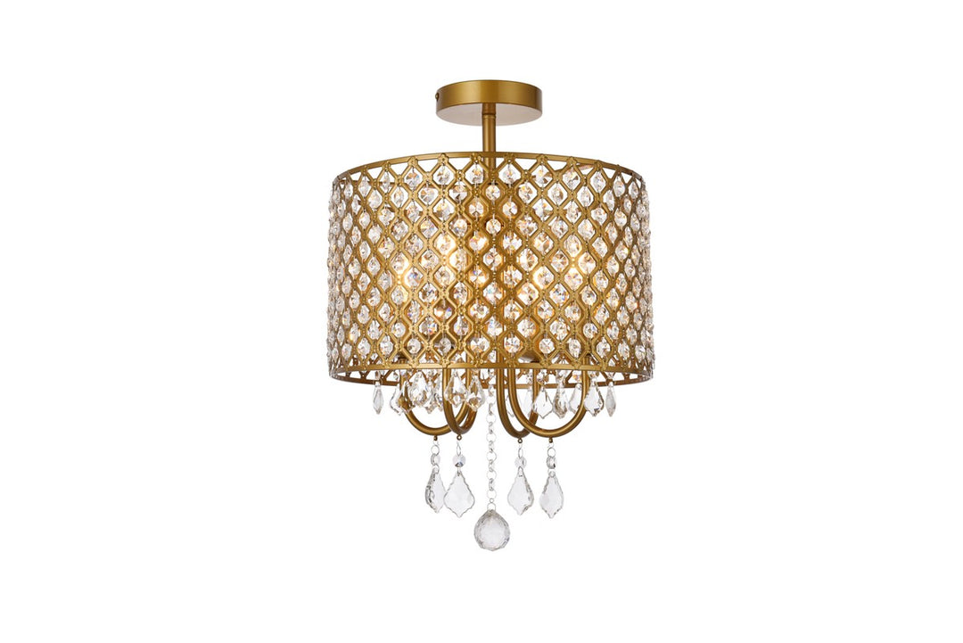 Elegant Elise LD710F14BR Ceiling Light - Brass