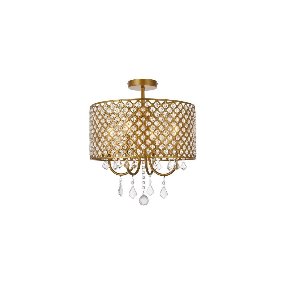 Elegant Elise LD710F17BR Ceiling Light - Brass