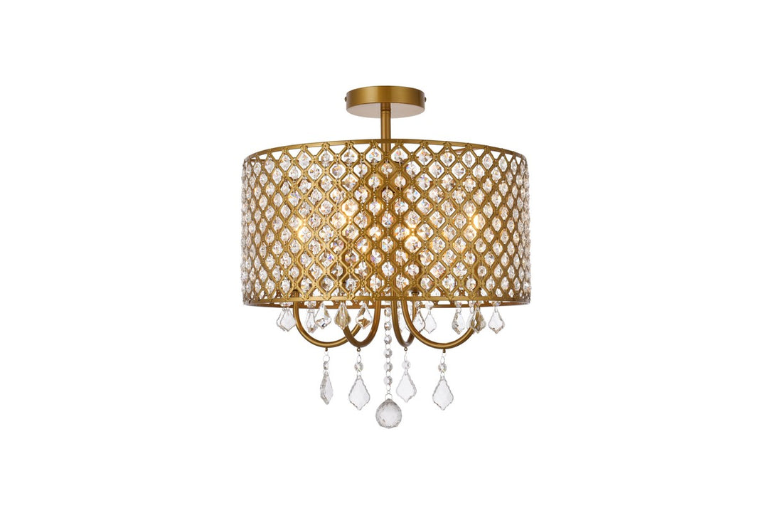 Elegant Elise LD710F17BR Ceiling Light - Brass