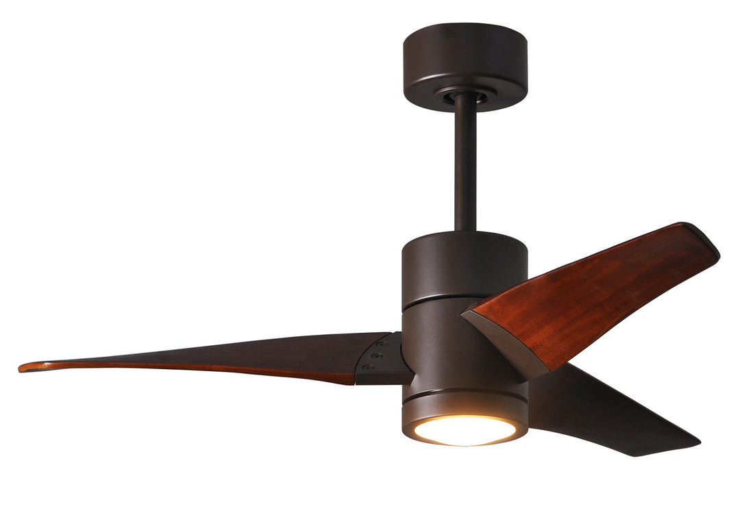 Matthews Fan Company Super Janet SJ-TB-WN-42 Ceiling Fan 42 - Textured Bronze, Walnut Tone/