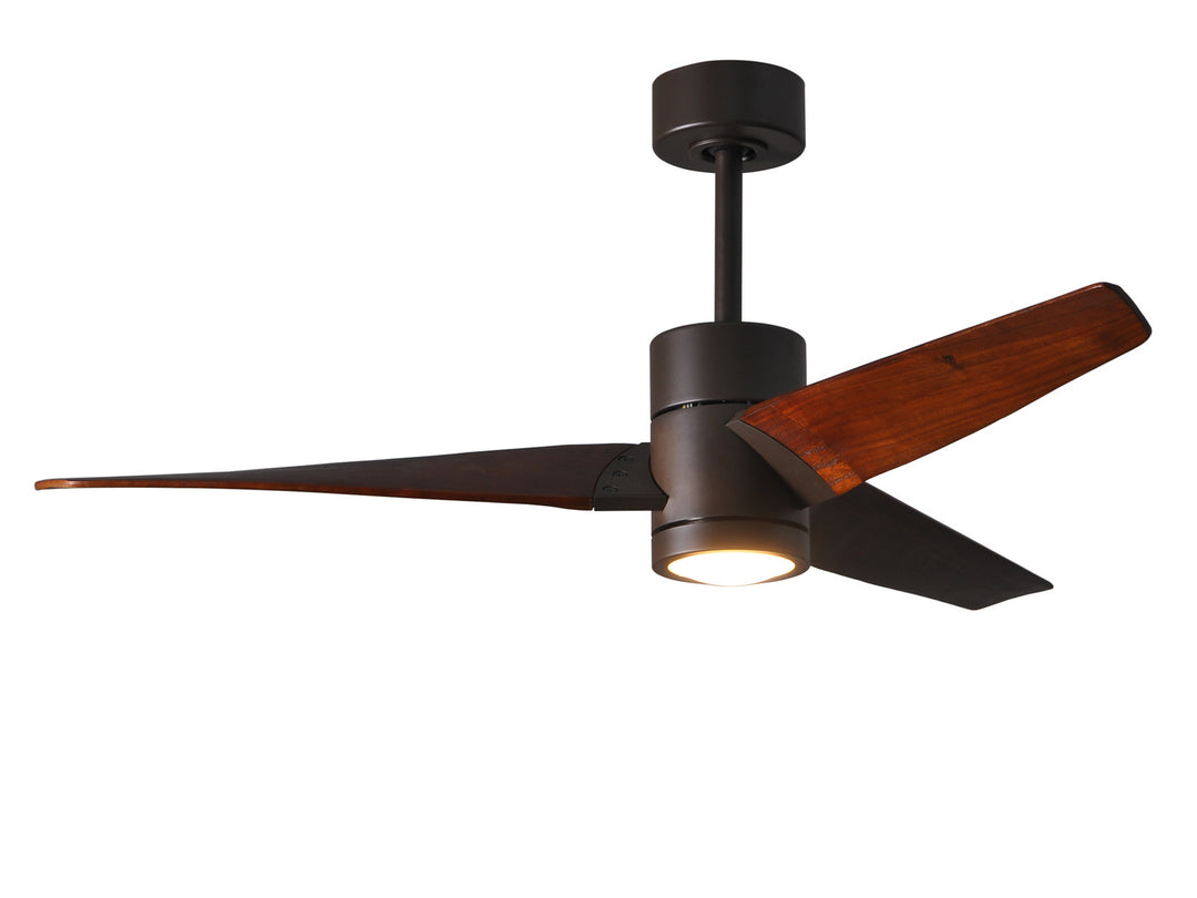 Matthews Fan Company Super Janet SJ-TB-WN-52 Ceiling Fan 52 - Textured Bronze, Walnut Tone/