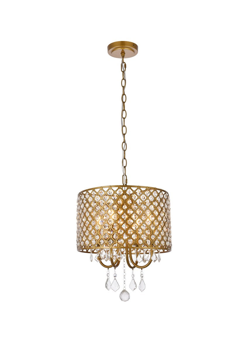 Elegant Elise LD711D14BR Pendant Light - Brass