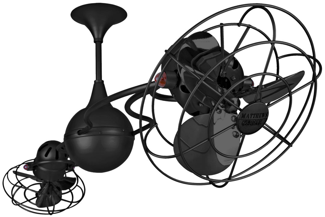 Matthews Fan Company Italo Ventania IV-BK-MTL Ceiling Fan 13 - Matte Black, Black/