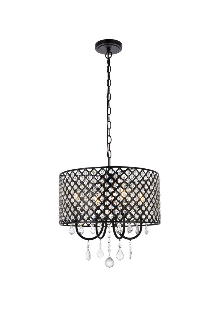 Elegant Elise LD711D17BK Pendant Light - Black