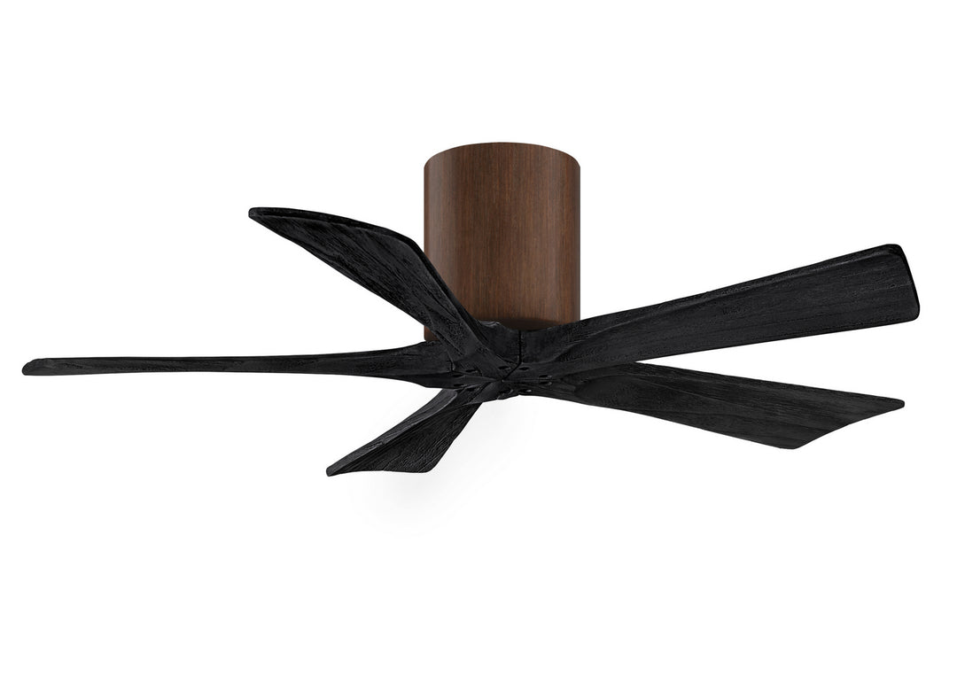 Matthews Fan Company Irene IR5H-WN-BK-42 Ceiling Fan 42 - Walnut tone, Matte Black/