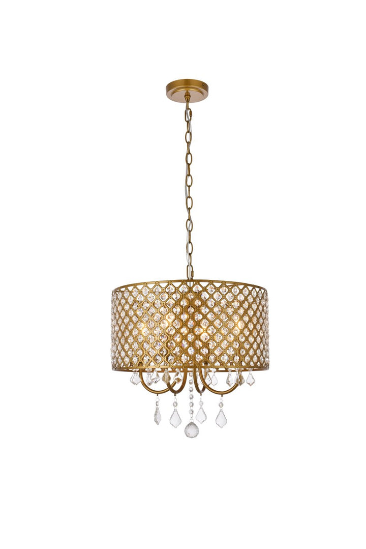 Elegant Elise LD711D17BR Pendant Light - Brass