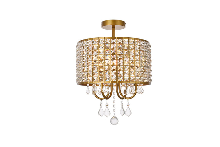 Elegant Elise LD712F14BR Ceiling Light - Brass