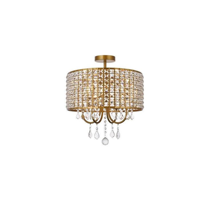 Elegant Elise LD712F17BR Ceiling Light - Brass