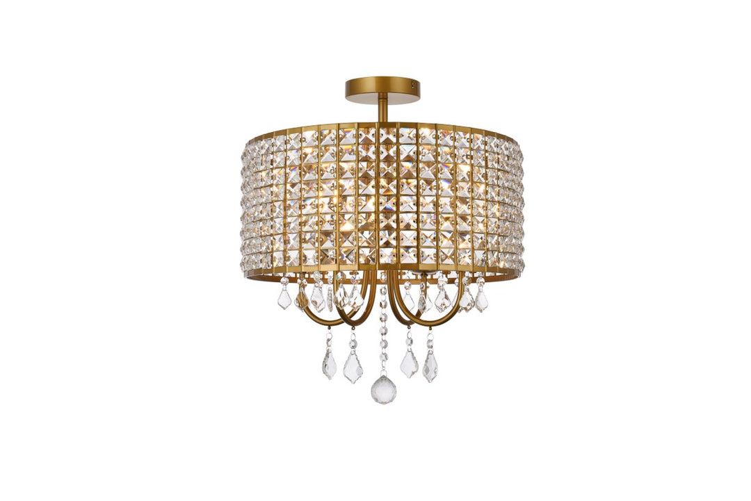 Elegant Elise LD712F17BR Ceiling Light - Brass