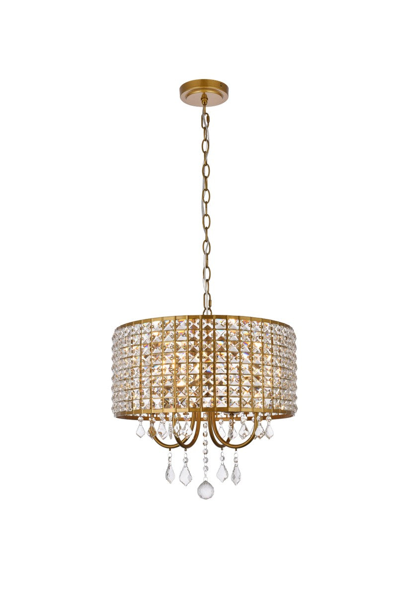 Elegant Elise LD713D17BR Chandelier Light - Brass