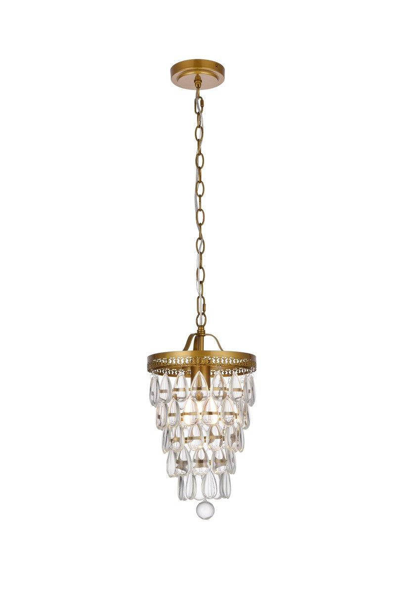 Elegant Reese LD714D9BR Pendant Light - Brass