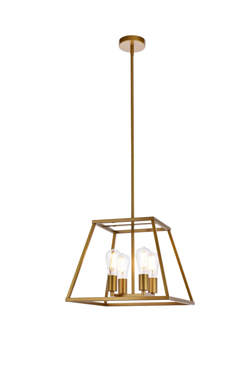 Elegant Declan LD720D16BR Pendant Light - Brass