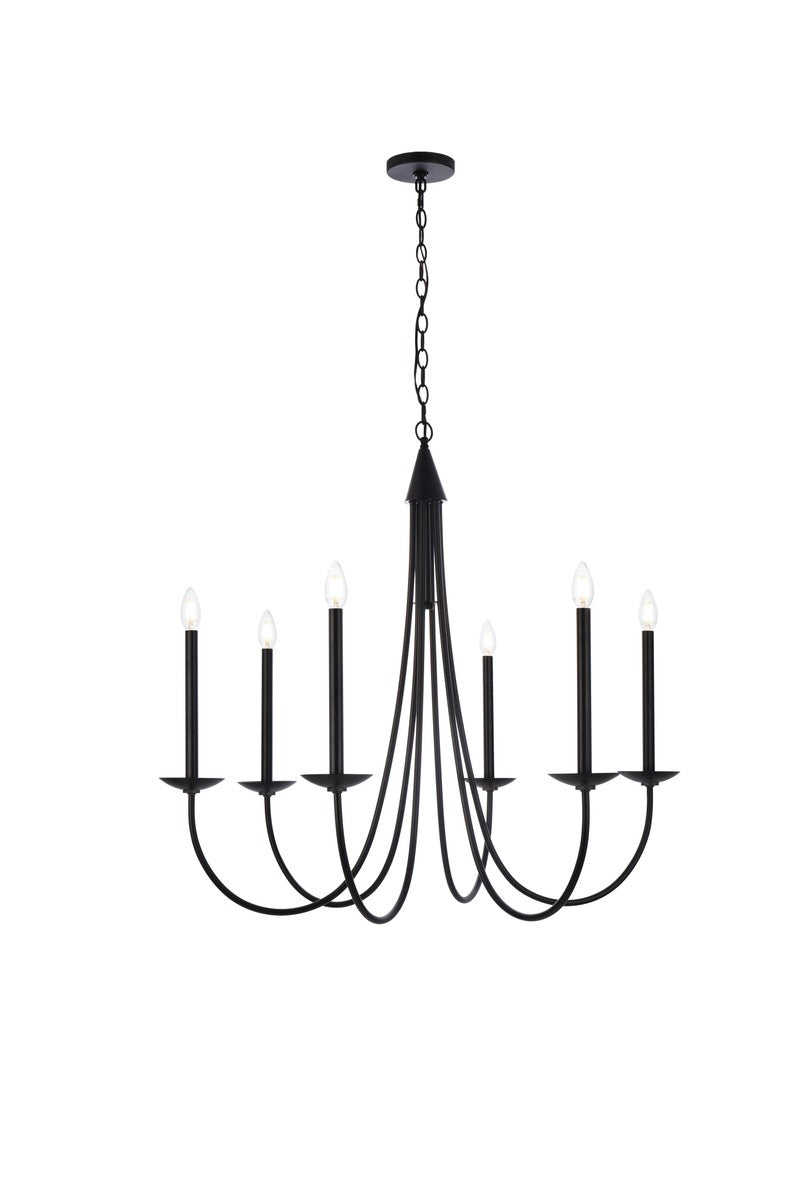 Elegant Cohen LD810D36BK Chandelier Light - Black