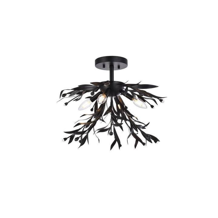 Elegant Priscilla LD810F19BK Ceiling Light - Black