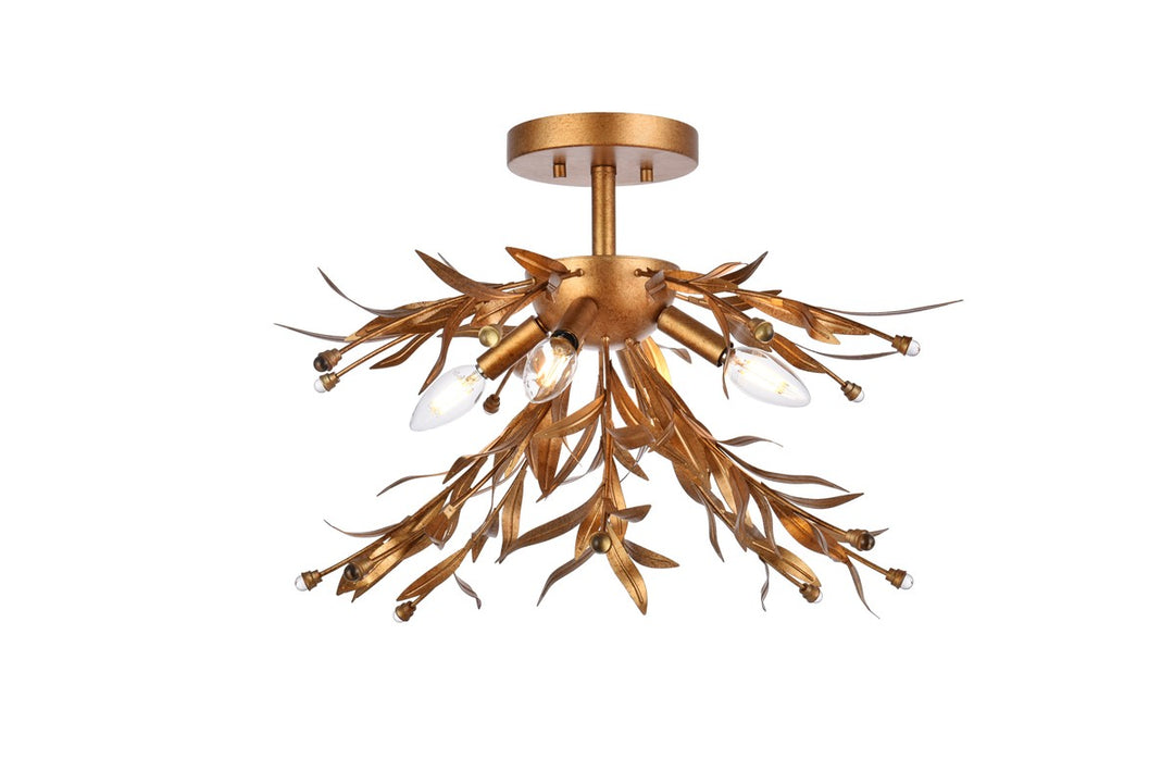 Elegant Priscilla LD810F19GL Ceiling Light - Gold Leaf