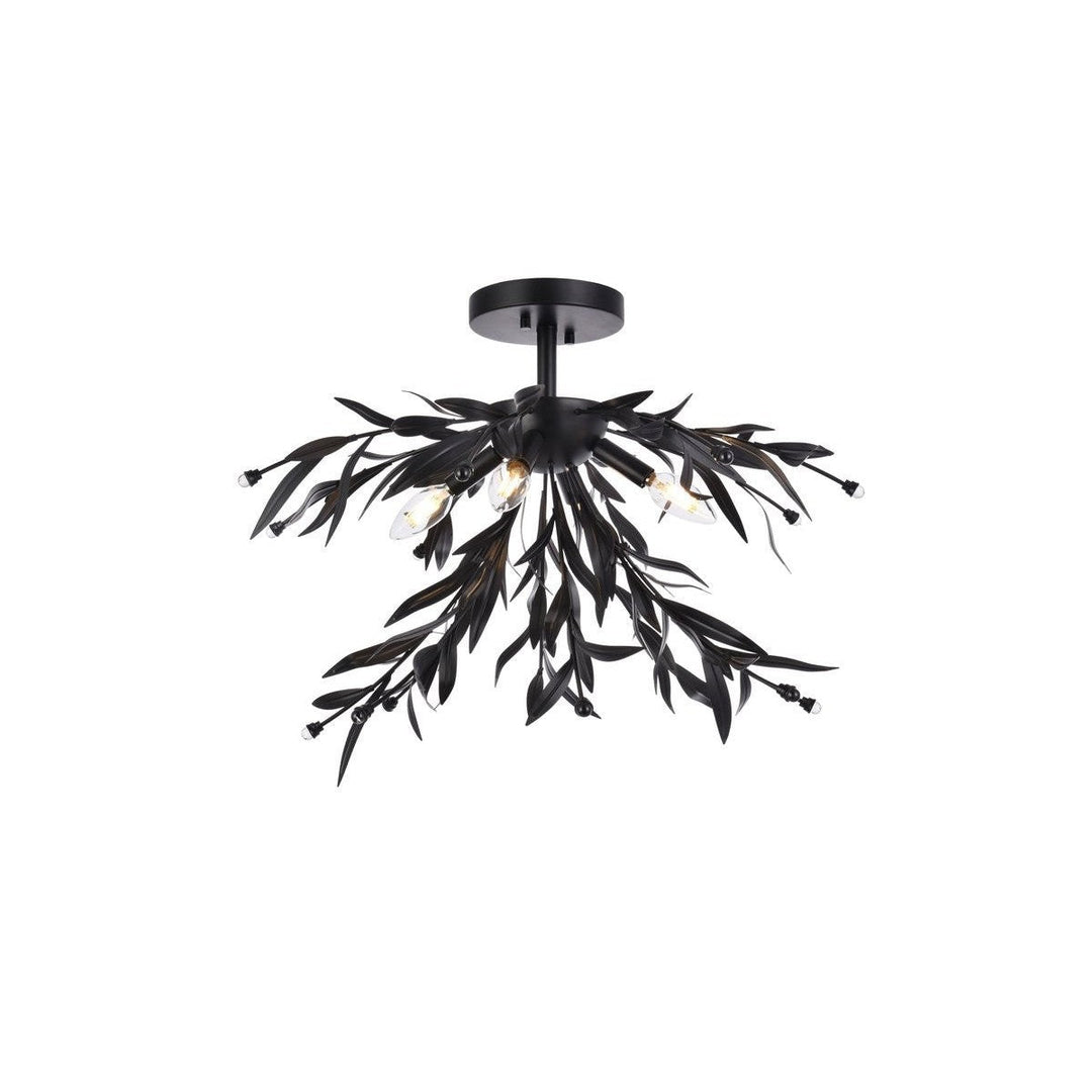 Elegant Priscilla LD810F23BK Ceiling Light - Black