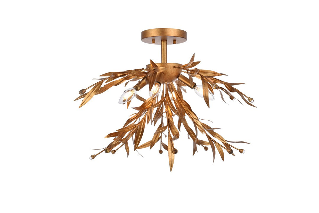 Elegant Priscilla LD810F23GL Ceiling Light - Gold Leaf