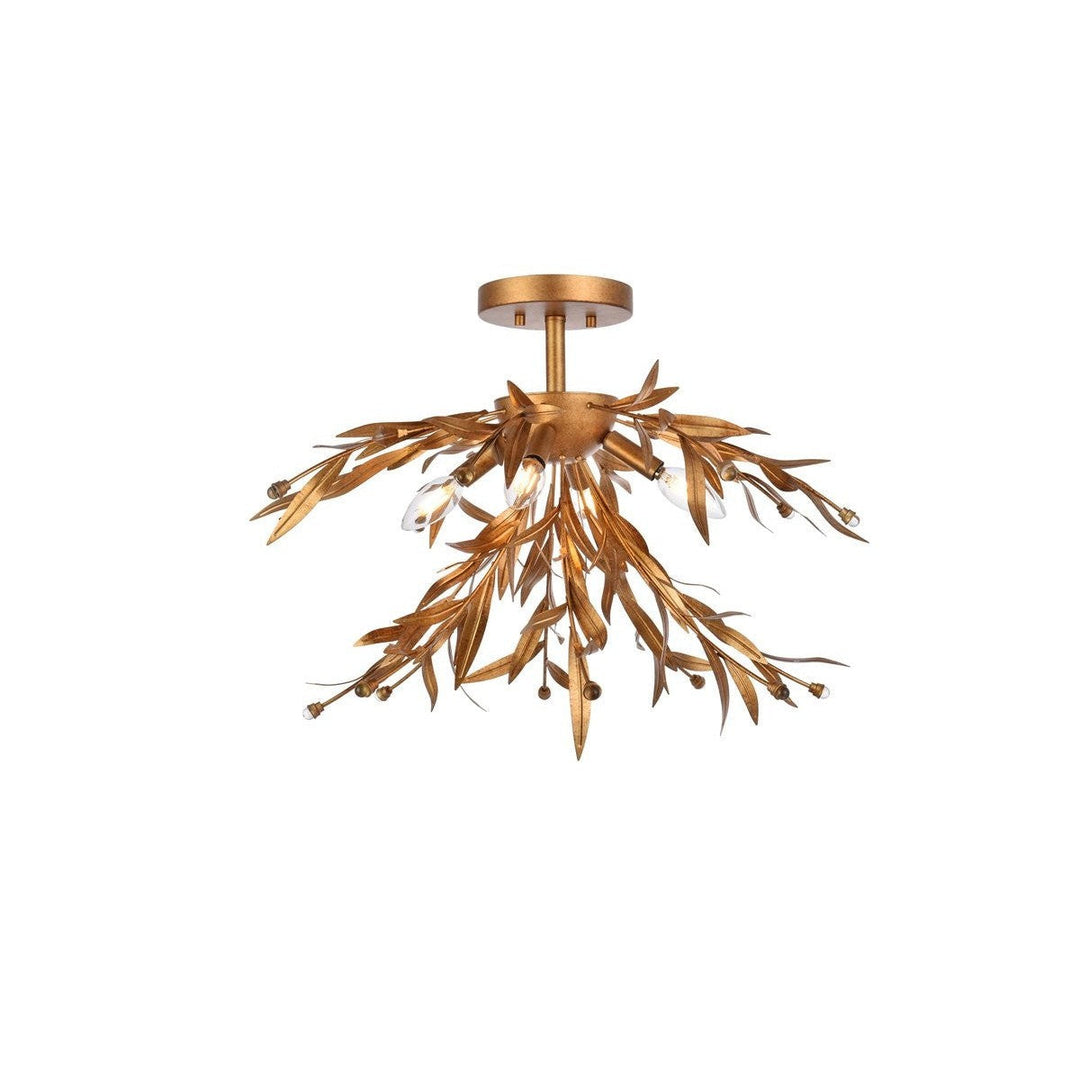 Elegant Priscilla LD810F23GL Ceiling Light - Gold Leaf