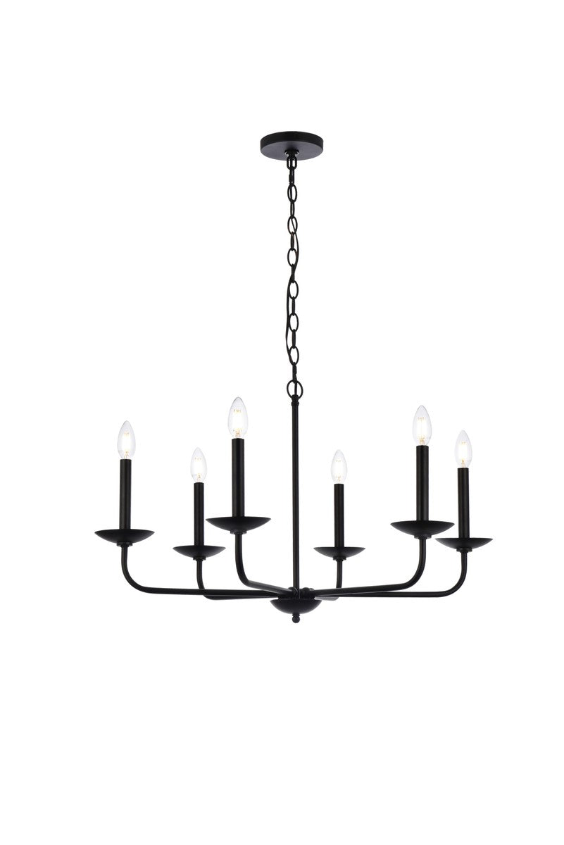 Elegant Cohen LD812D30BK Chandelier Light - Black