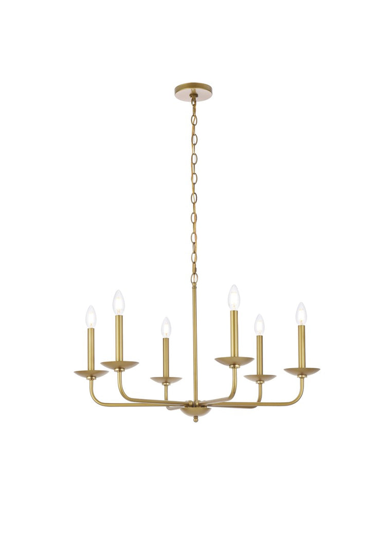 Elegant Cohen LD812D30BR Chandelier Light - Brass