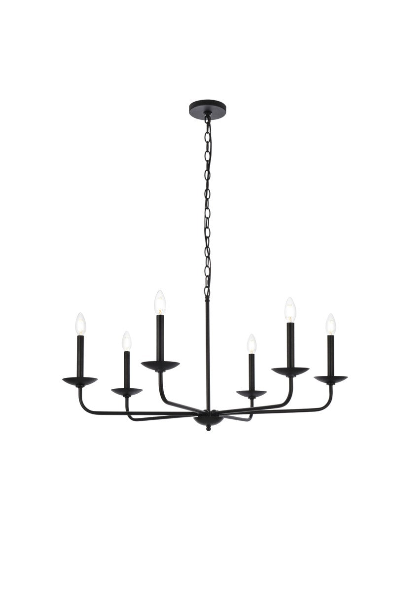 Elegant Cohen LD812D36BK Chandelier Light - Black