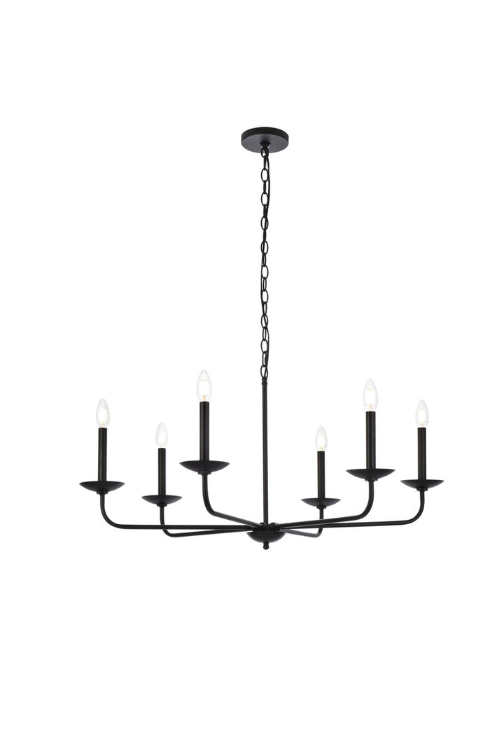 Elegant Cohen LD812D36BK Chandelier Light - Black