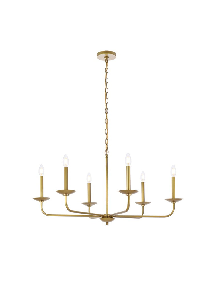 Elegant Cohen LD812D36BR Chandelier Light - Brass