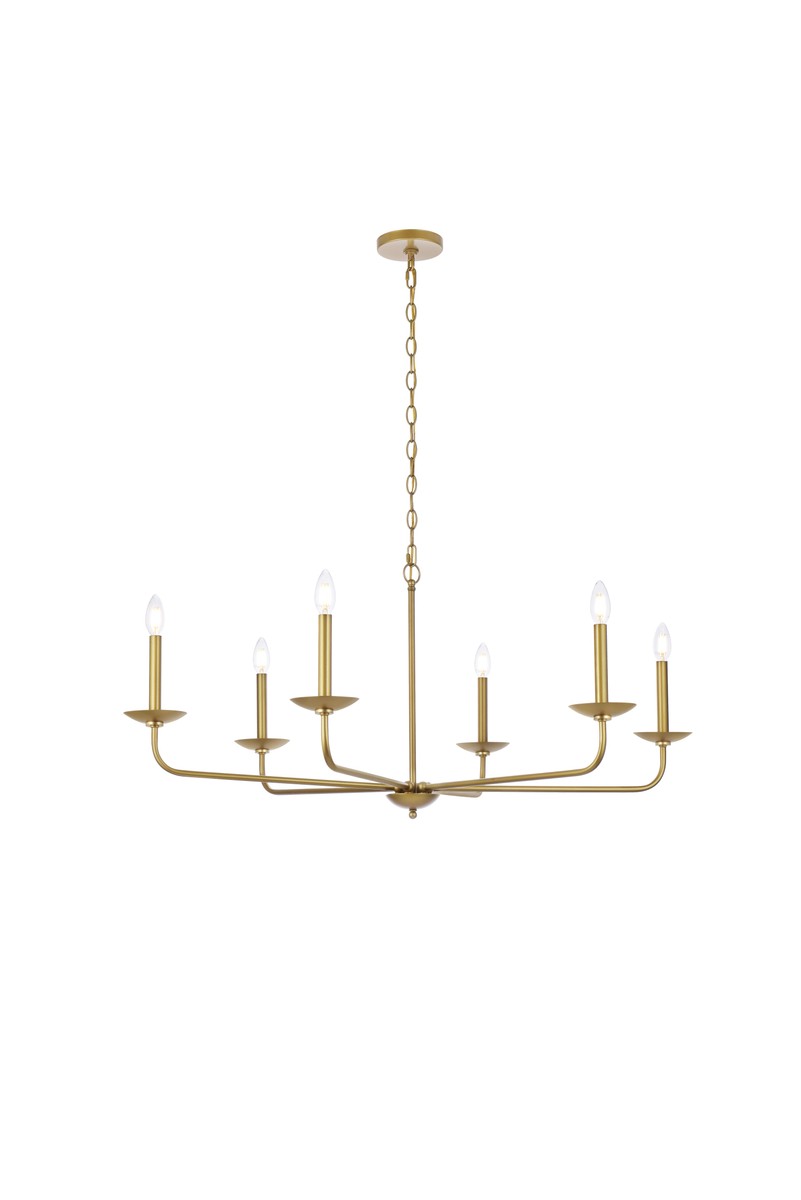 Elegant Cohen LD812D42BR Chandelier Light - Brass