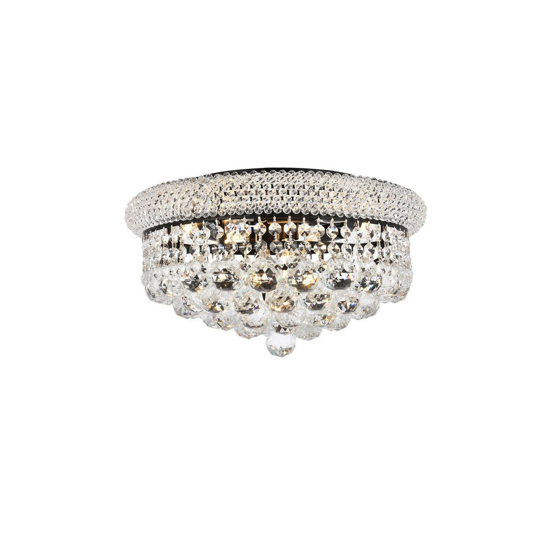 Elegant Primo V1800F16BK/RC Ceiling Light - Black And Clear