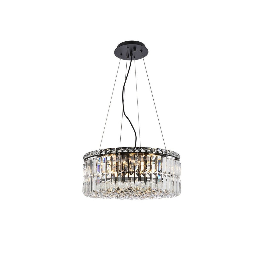 Elegant Maxime V2030D20BK/RC Chandelier Light - Black And Clear