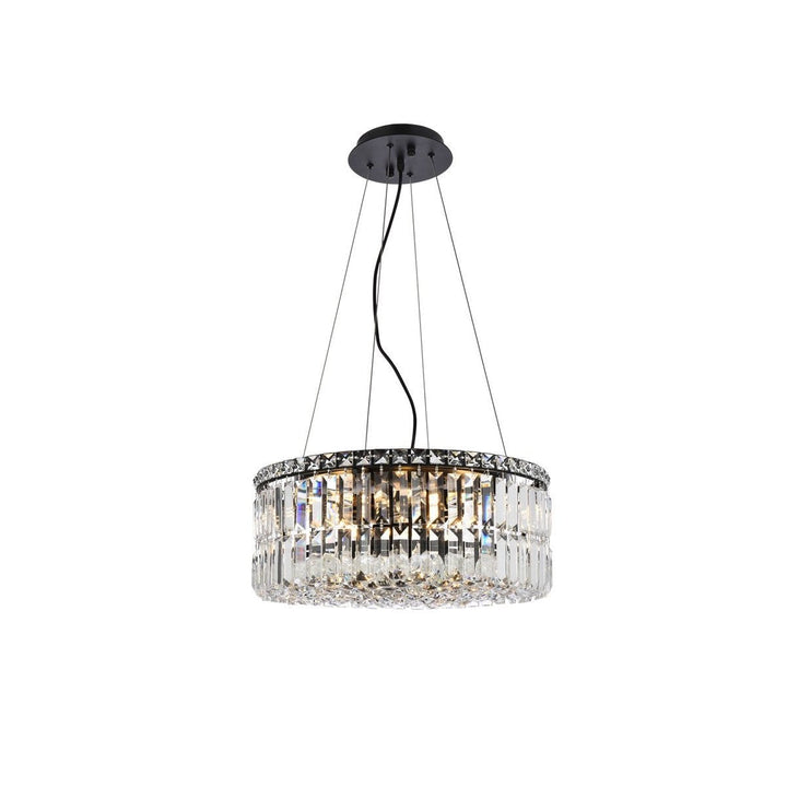 Elegant Maxime V2030D20BK/RC Chandelier Light - Black And Clear