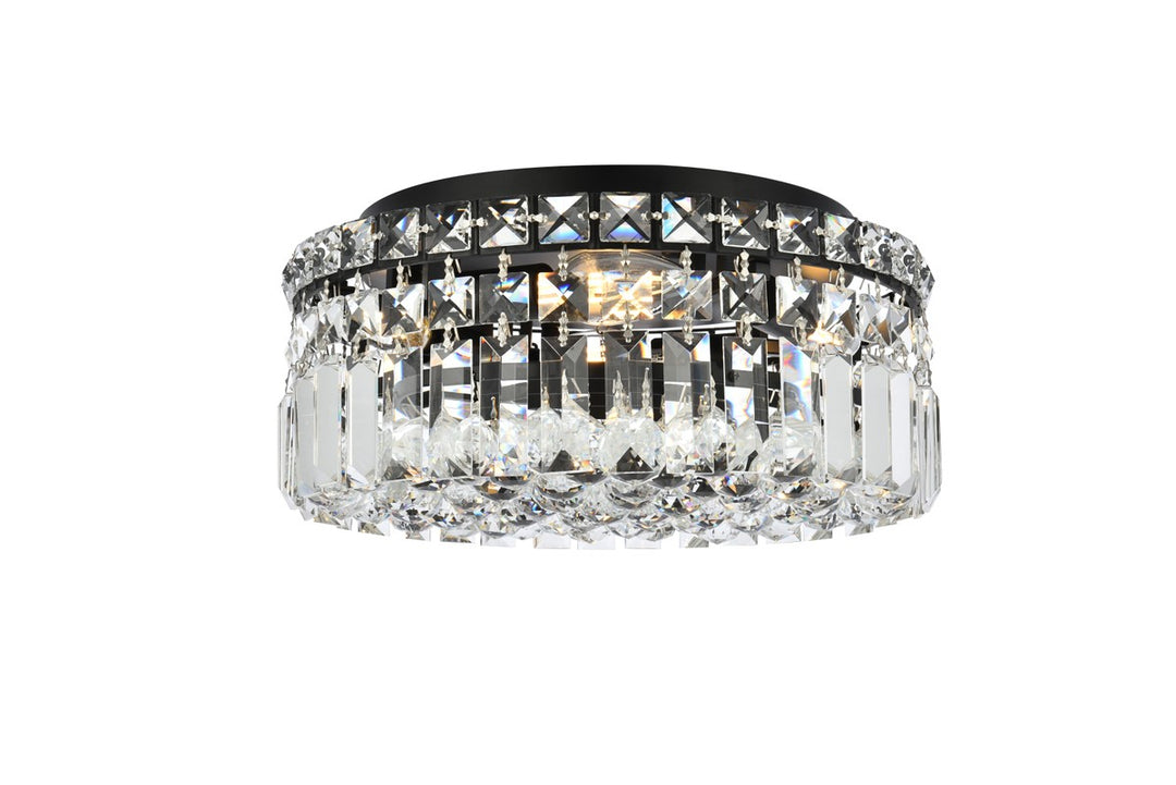 Elegant Maxime V2030F12BK/RC Ceiling Light - Black And Clear