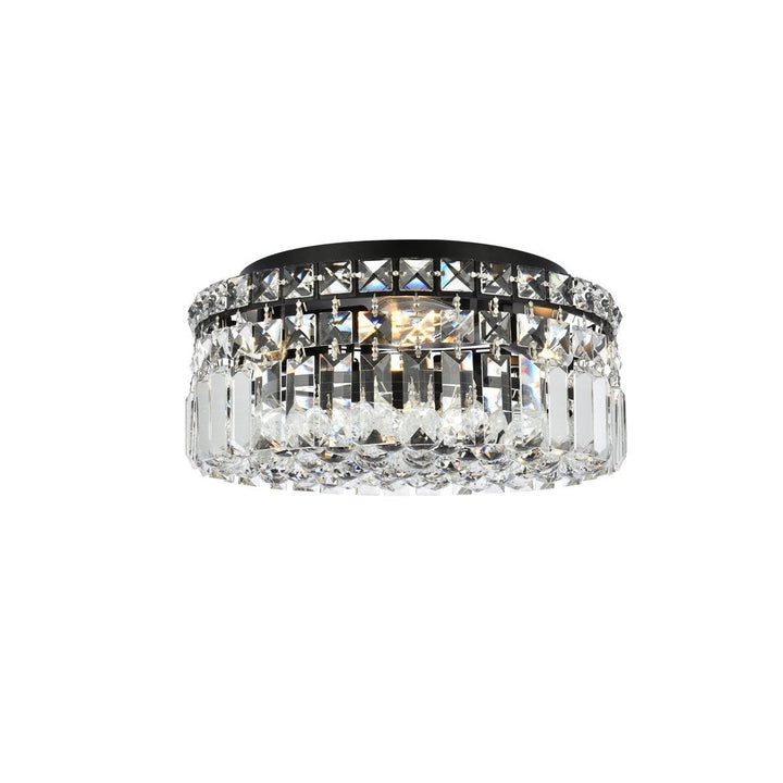 Elegant Maxime V2030F12BK/RC Ceiling Light - Black And Clear