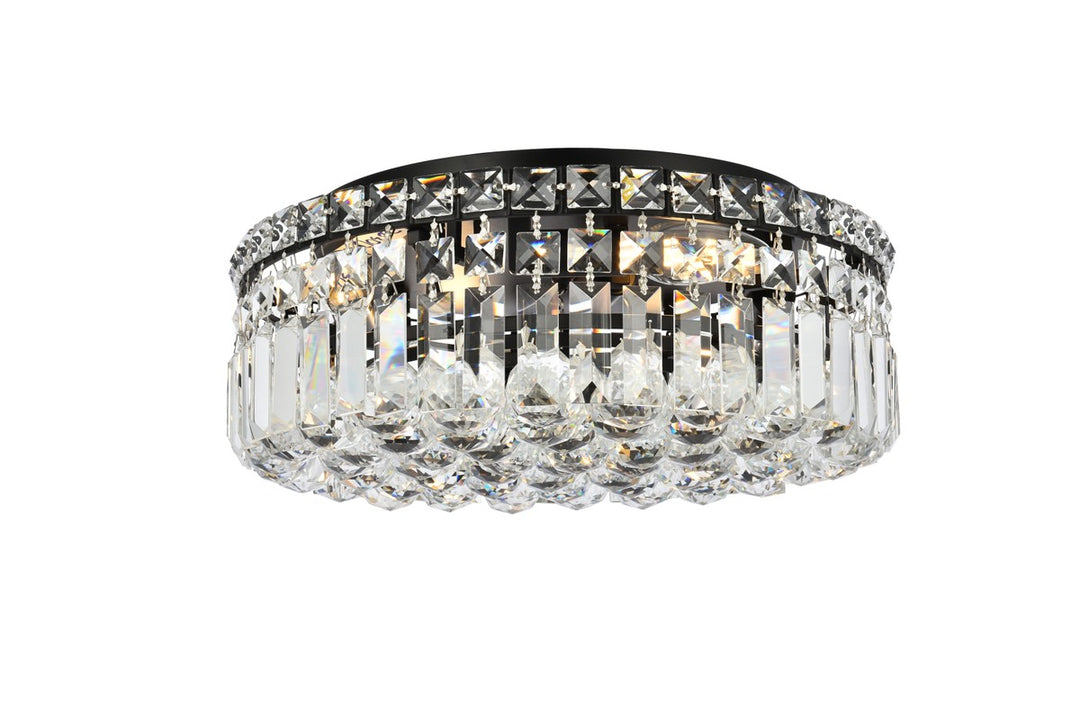 Elegant Maxime V2030F16BK/RC Ceiling Light - Black And Clear