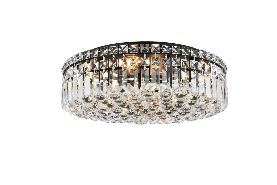 Elegant Maxime V2030F20BK/RC Ceiling Light - Black And Clear