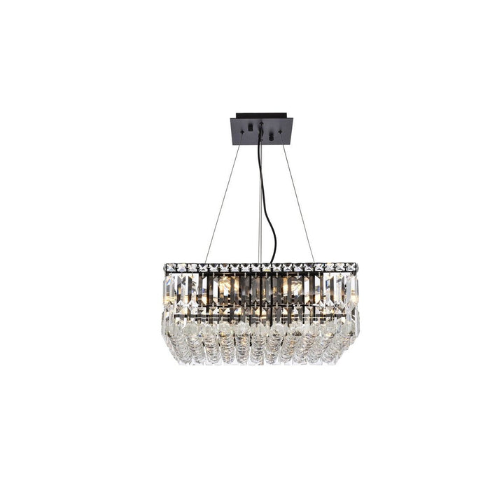 Elegant Maxime V2032D20BK/RC Chandelier Light - Black And Clear