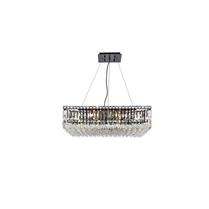 Elegant Maxime V2032D28BK/RC Chandelier Light - Black And Clear