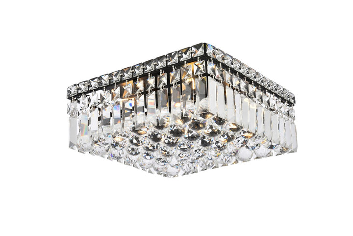 Elegant Maxime V2032F12BK/RC Ceiling Light - Black And Clear