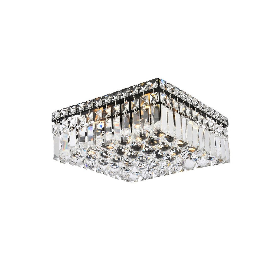 Elegant Maxime V2032F12BK/RC Ceiling Light - Black And Clear