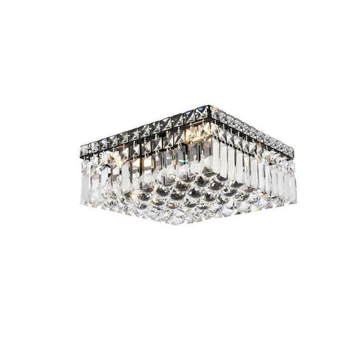 Elegant Maxime V2032F14BK/RC Ceiling Light - Black And Clear