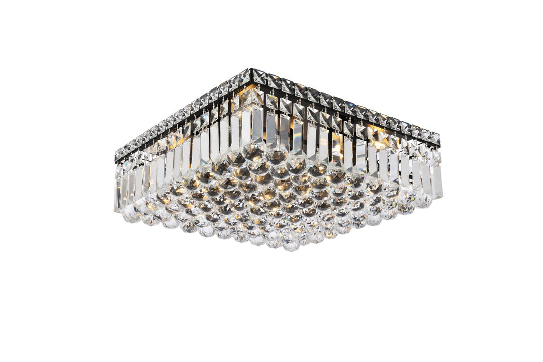 Elegant Maxime V2032F16BK/RC Ceiling Light - Black And Clear