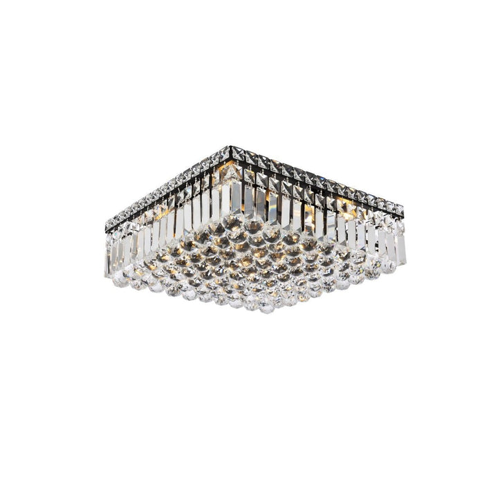 Elegant Maxime V2032F16BK/RC Ceiling Light - Black And Clear