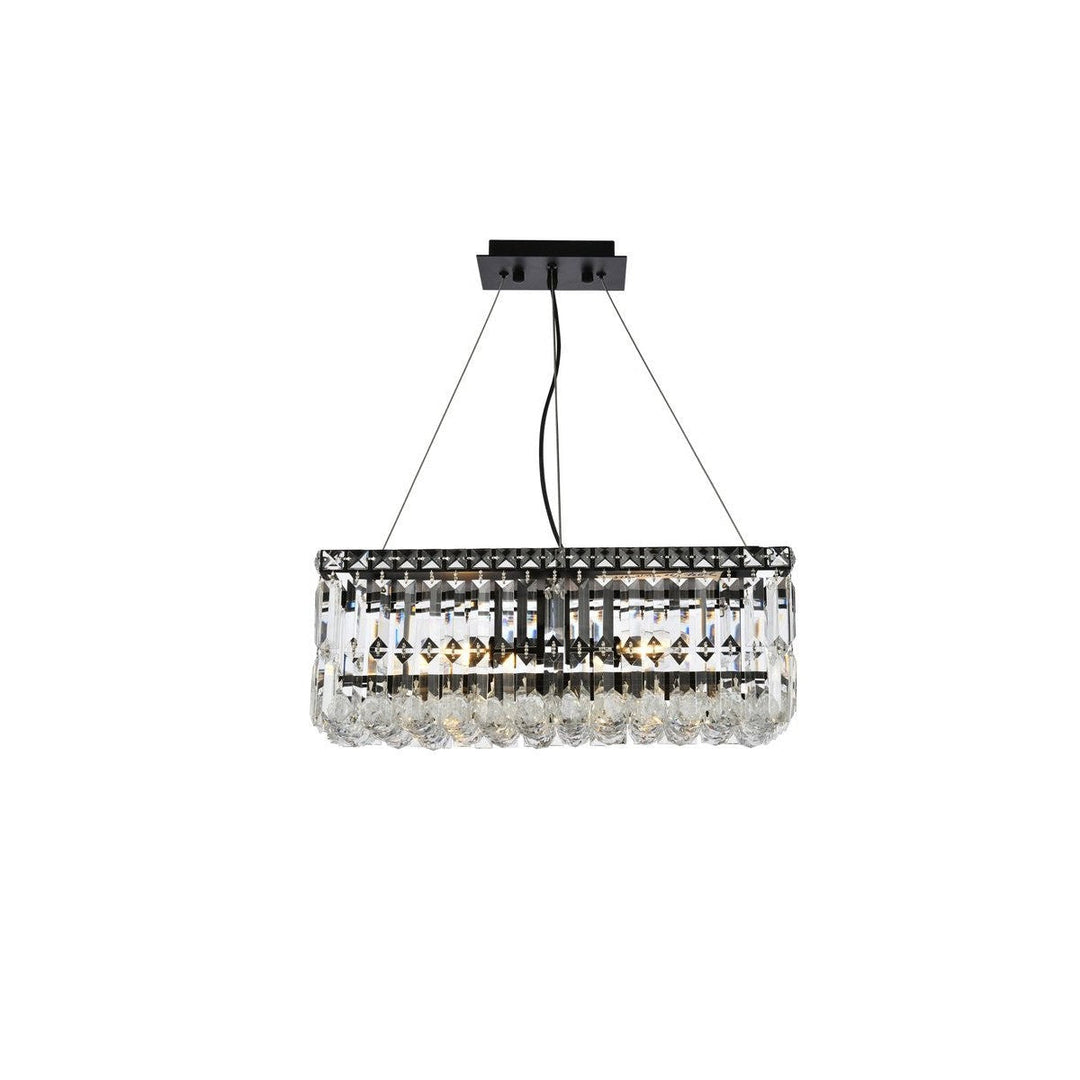 Elegant Maxime V2034D20BK/RC Chandelier Light - Black And Clear