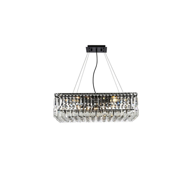 Elegant Maxime V2034D24BK/RC Chandelier Light - Black And Clear