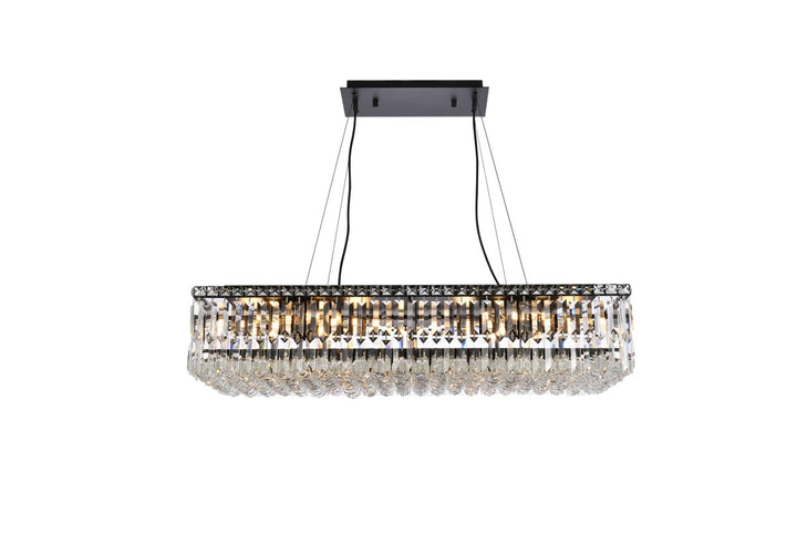 Elegant Maxime V2034D36BK/RC Pendant Light - Black And Clear