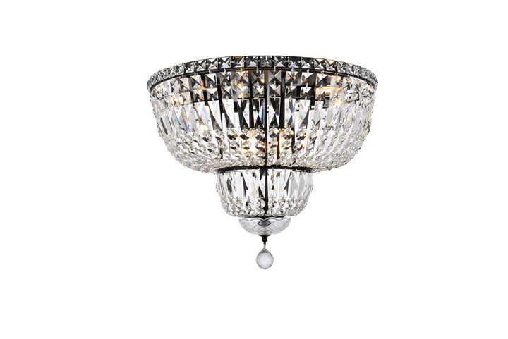 Elegant Tranquil V2528F20BK/RC Ceiling Light - Black And Clear