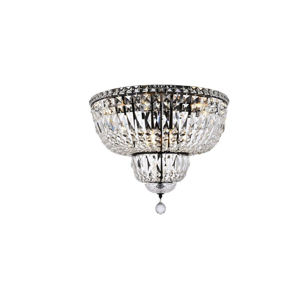 Elegant Tranquil V2528F20BK/RC Ceiling Light - Black And Clear