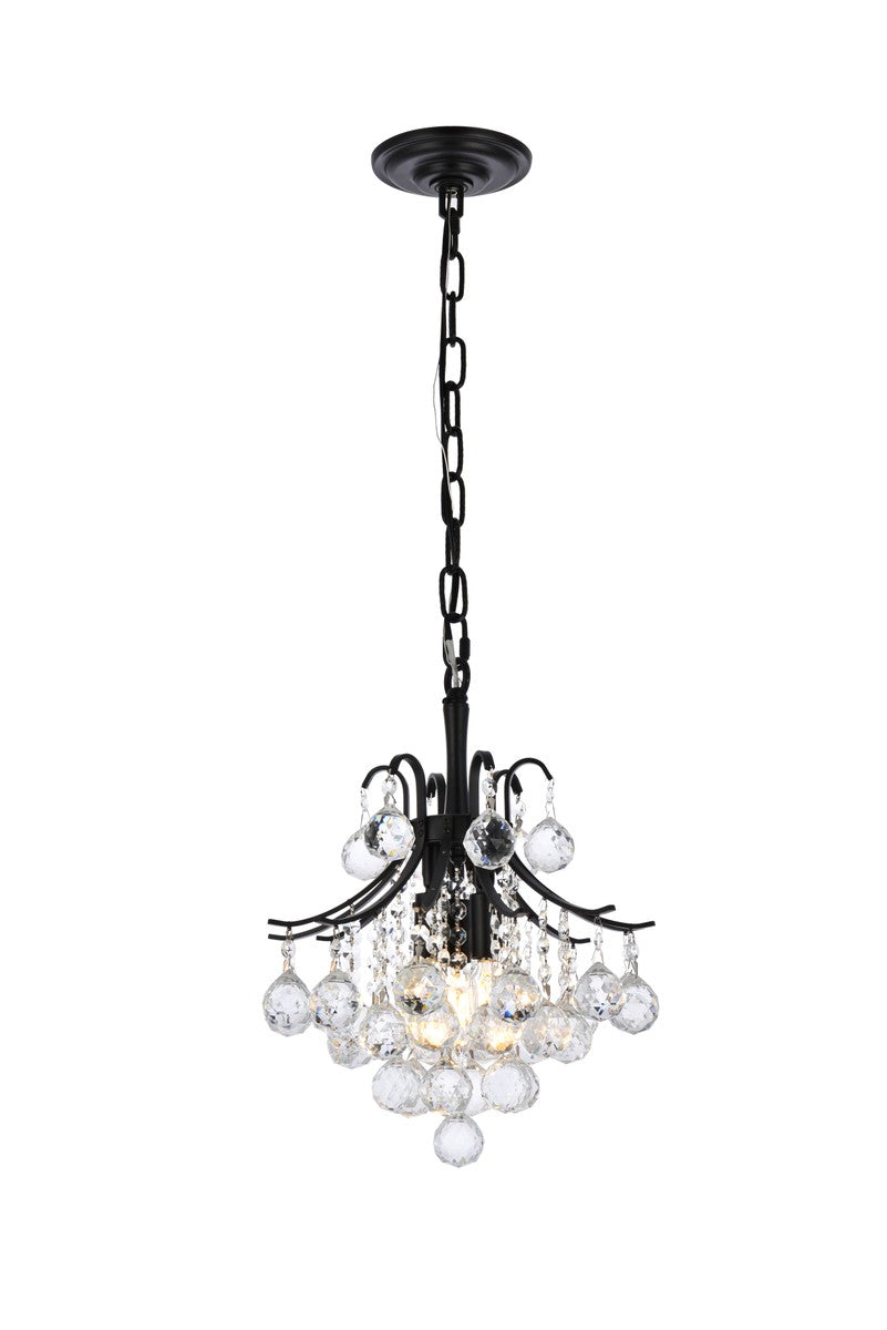 Elegant Toureg V8000D12BK/RC Pendant Light - Black And Clear