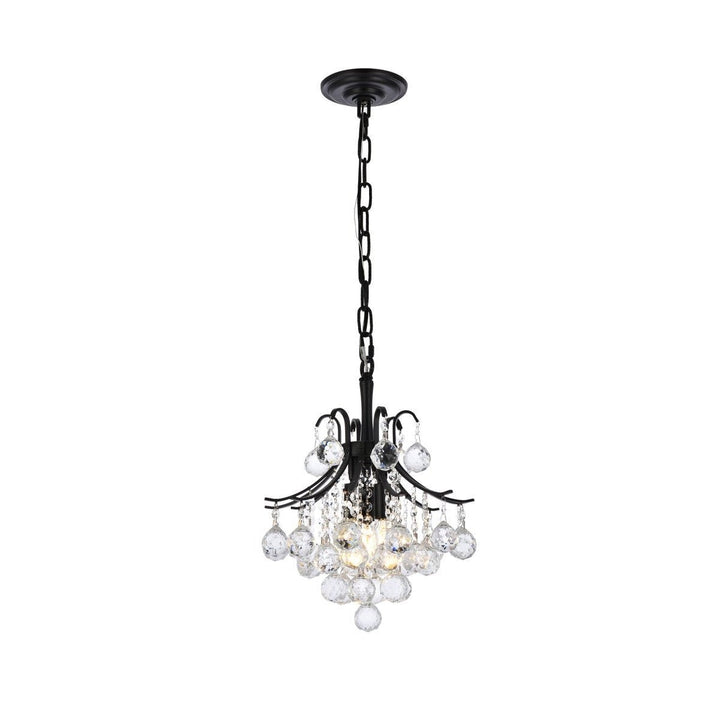 Elegant Toureg V8000D12BK/RC Pendant Light - Black And Clear